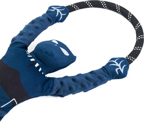 Show full view: ZippyPaws Marvel RopeTugz Black Panther Dog Plush Toy, Blue slide 3 of 5