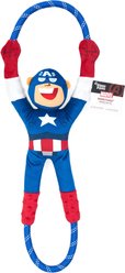 ZippyPaws Marvel RopeTugz Captain America Dog Plush Toy, Blue slide 2 of 6