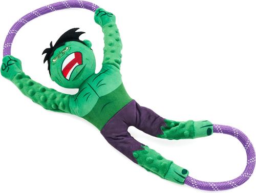 Show full view: ZippyPaws Marvel RopeTugz Hulk Dog Plush Toy, Green slide 3 of 6