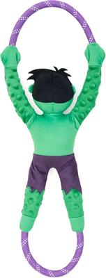 Show full view: ZippyPaws Marvel RopeTugz Hulk Dog Plush Toy, Green slide 2 of 6