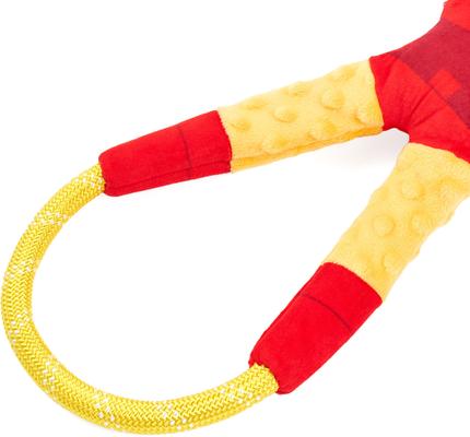 Show full view: ZippyPaws Marvel RopeTugz Iron Man Dog Plush Toy, Red slide 5 of 6