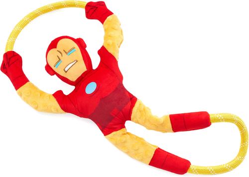 Show full view: ZippyPaws Marvel RopeTugz Iron Man Dog Plush Toy, Red slide 3 of 6