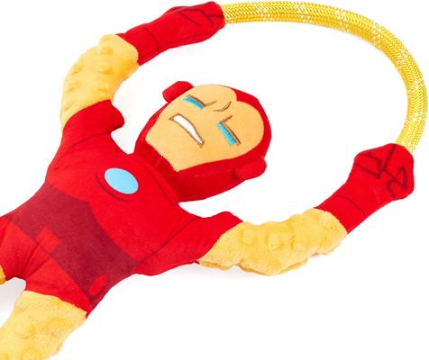 Show full view: ZippyPaws Marvel RopeTugz Iron Man Dog Plush Toy, Red slide 4 of 6