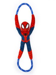 ZippyPaws Marvel RopeTugz Spider-Man Dog Plush Toy, Red