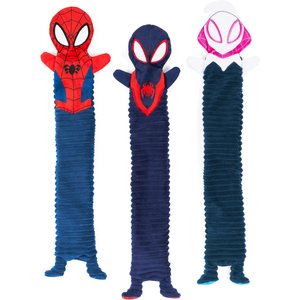 ZippyPaws Marvel Skinny Peltz Spider-Man Dog Plush Toy, Red, 3 count