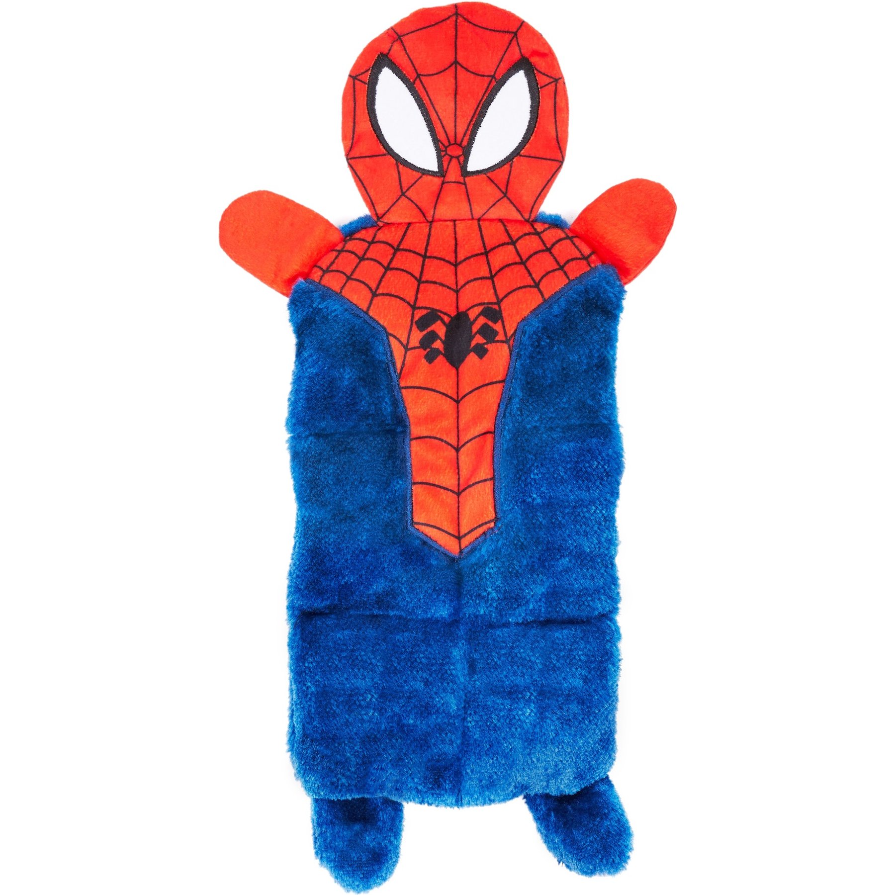 ZippyPaws Marvel Squeakie Crawler Spider-Man Dog Plush Toy, Red