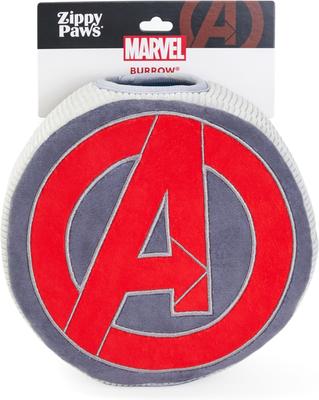 Show full view: ZippyPaws Marvel Zippy Burrow Avengers Icons Dog Plush Toy, Red slide 5 of 5
