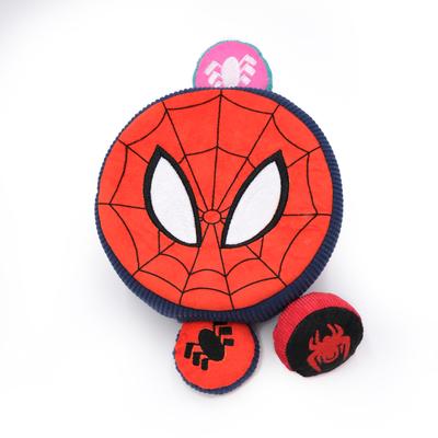 Show full view: ZippyPaws Marvel Zippy Burrow Spider-Man Dog Plush Toy, Red slide 3 of 4