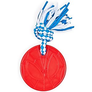 ZippyPaws Marvel ZippyTuff Teetherz Spider-Man Dog Plush Toy, Red