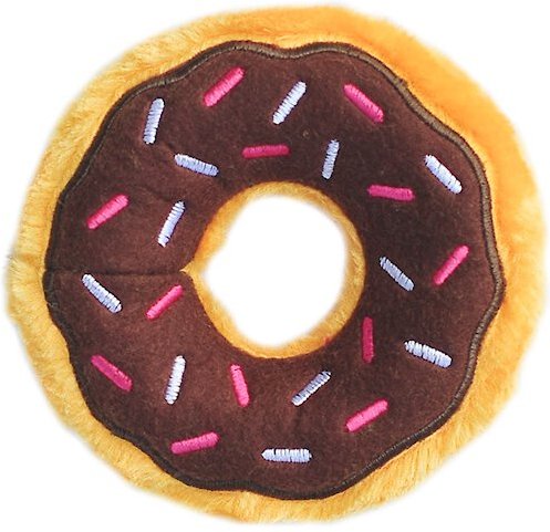 ZippyPaws Mini Chocolate Donutz Squeaky No Stuffing Plush Dog Toy ZippyPaws Mini Chocolate Donutz Squeaky No Stuffing Plush Dog Toy