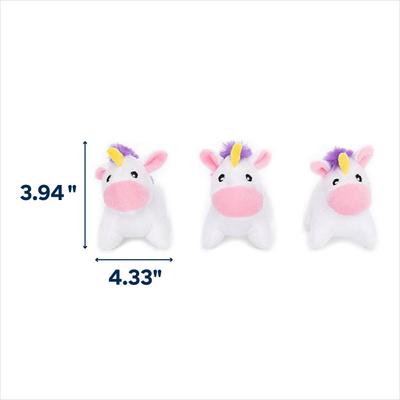Show full view: ZippyPaws Miniz Unicorns Dog Toy, 3 count slide 3 of 4