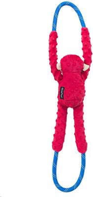 Show full view: ZippyPaws Monkey RopeTugz Plush & Rope Dog Toy, Red slide 2 of 5