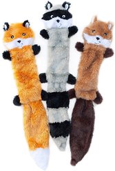 ZippyPaws Skinny Peltz No Stuffing Squeaky Plush Dog Toys, 3-pack, Large slide 1 of 4