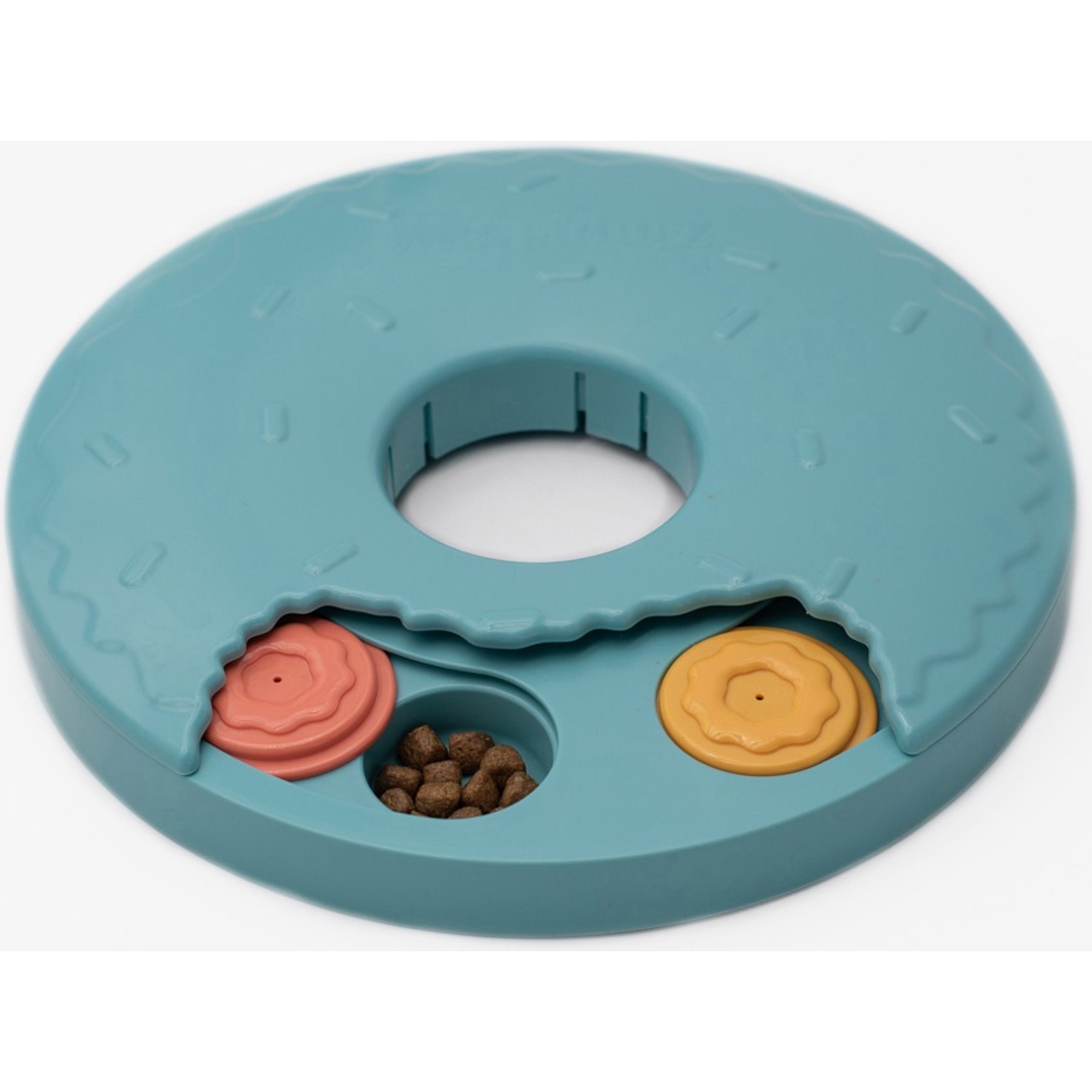 ZippyPaws SmartyPaws Puzzler Donut Slider Dog Toy, Blue