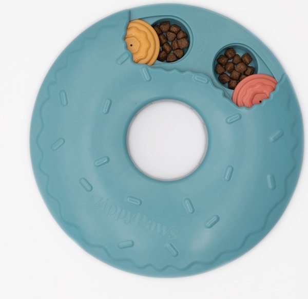 ZippyPaws SmartyPaws Puzzler Donut Slider Dog Toy, Blue