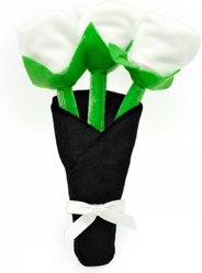 ZippyPaws Wedding Bouquet of Roses Dog Plush Toy, White/Black slide 1 of 3