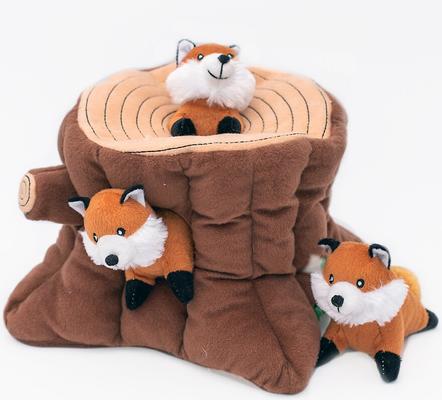 Show full view: ZippyPaws Zippy Burrow Fox Stump Plush Dog Toy slide 2 of 3