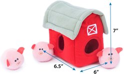 ZippyPaws Zippy Burrow Pig Barn Dog Toy slide 2 of 2