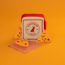 ZippyPaws Zippy Burrow Pizza Box Dog Plush Toy, Red slide 2 of 5