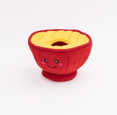 Show full view: ZippyPaws Zippy Burrow Ramen Bowl Dog Plush Toy, Red slide 3 of 4