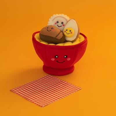Show full view: ZippyPaws Zippy Burrow Ramen Bowl Dog Plush Toy, Red slide 4 of 4