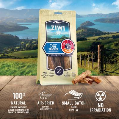 Show full view: ZIWI Air Dried Lamb Trachea Dog Chews, 2.1-oz bag slide 4 of 6
