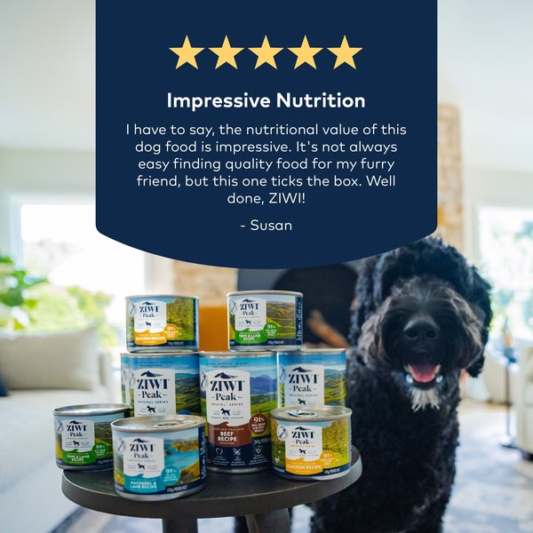 Show full view: ZIWI Peak Beef Recipe Canned Dog Food, 6-oz can, case of 12 slide 8 of 11