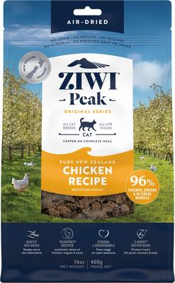 Show full view: ZIWI Peak Chicken Recipe Air-Dried Cat Food, 14-oz bag + Beef Recipe Air-Dried Cat Food, 14-oz bag slide 2 of 9