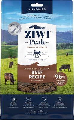 Show full view: ZIWI Peak Chicken Recipe Air-Dried Cat Food, 14-oz bag + Beef Recipe Air-Dried Cat Food, 14-oz bag slide 6 of 9