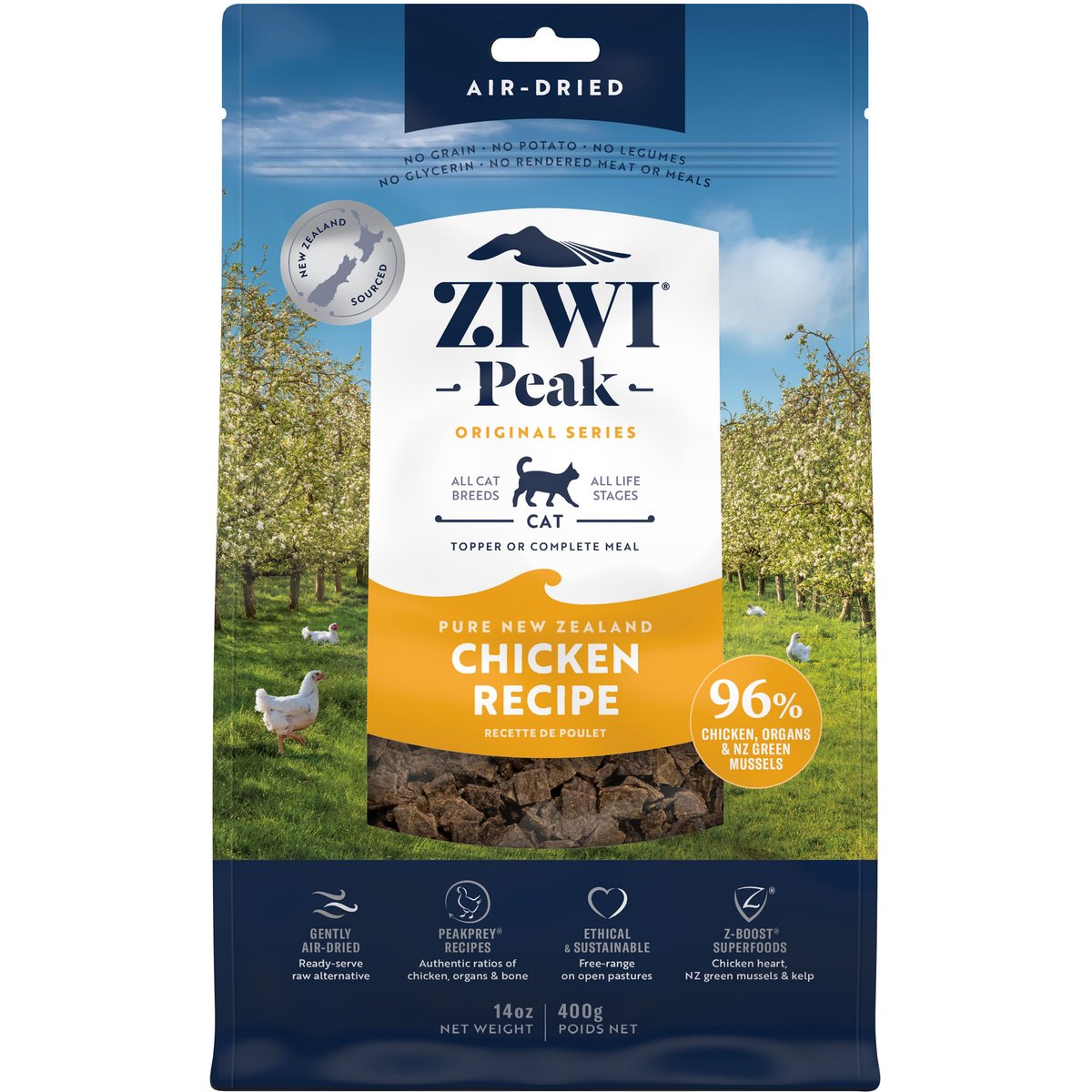 ZIWI Peak Chicken Recipe Air-Dried Cat Food, 14-oz bag