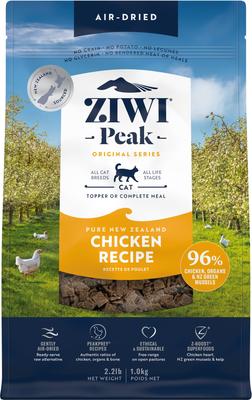 Show full view: ZIWI Peak Chicken Recipe Air-Dried Cat Food, 35.2-oz bag + Chicken with Whole Mackerel Recipe Steam & Dried Cat Food, 28.8-oz bag slide 2 of 9