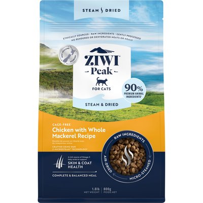 ZIWI ZIWI Peak Chicken with Whole Mackerel Recipe Steam & Dried Cat Food, 28.8-oz bag