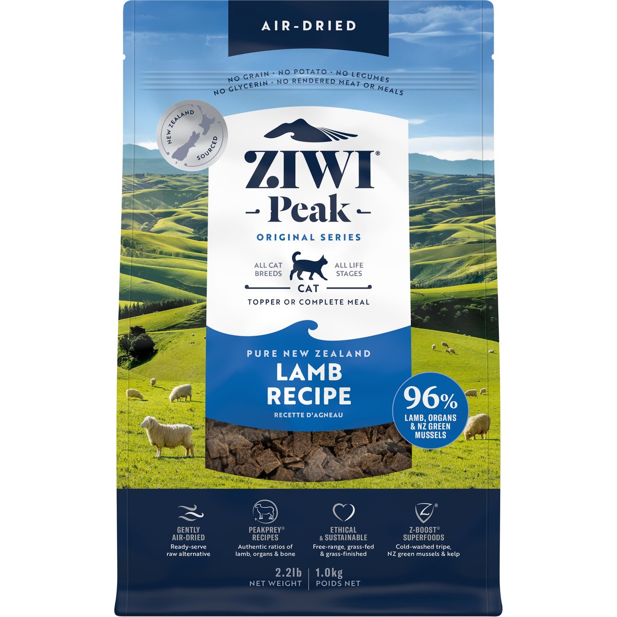 ZIWI Peak Lamb Recipe Air-Dried Cat Food, 35.2-oz bag