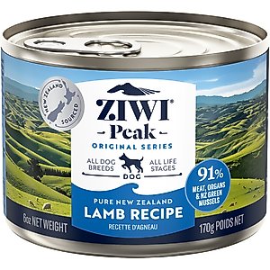 ZIWI Peak Lamb Recipe Canned Dog Food, 6-oz, case of 12