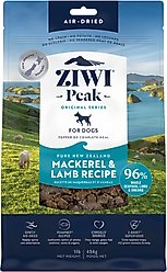 ZIWI Peak Mackerel & Lamb Grain-Free Air-Dried Dog Food, 16-oz bag