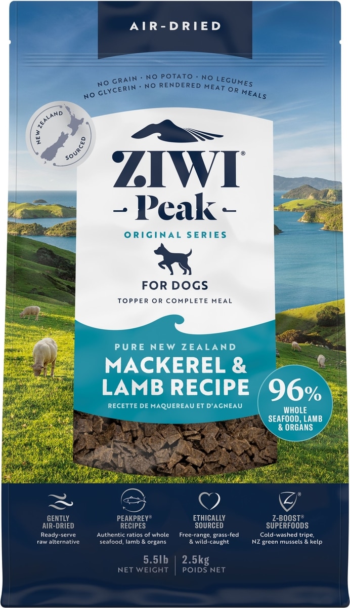ZIWI Peak Mackerel & Lamb Grain-Free Air-Dried Dog Food, 88-oz bag