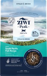 ZIWI Peak Mackerel & Lamb Recipe Air-Dried Cat Food, 14-oz bag + Wild South Pacific Fish Recipe Steam & Dried Cat Food, 28.8-oz bag slide 2 of 9