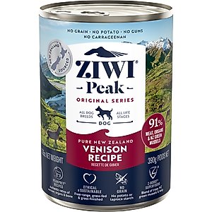 ZIWI Peak Venison Recipe Canned Dog Food, 13.75-oz, case of 12