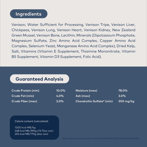 Show full view: ZIWI Peak Venison Recipe Canned Dog Food, 13.75-oz, case of 12 slide 6 of 11