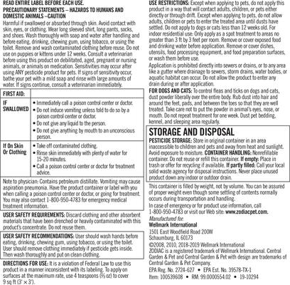 Show full view: Zodiac Flea & Tick Powder for Dogs, Puppies, Cats & Kittens, 6-oz slide 2 of 5