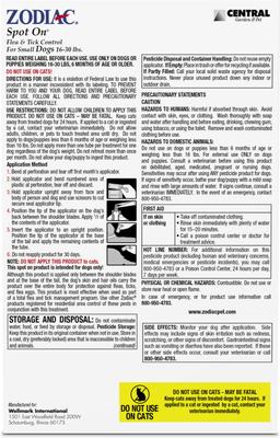 Show full view: Zodiac Flea & Tick Spot Treatment for Dogs, 16-30 lbs, 4 Doses (4-mos. supply) slide 4 of 7