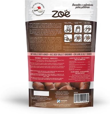 Show full view: Zoe Pill Pop Grilled Beef with Ginger Dog Treats, 3.5-oz bag slide 3 of 10