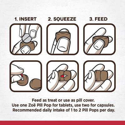 Show full view: Zoe Pill Pop Grilled Beef with Ginger Dog Treats, 3.5-oz bag slide 5 of 10