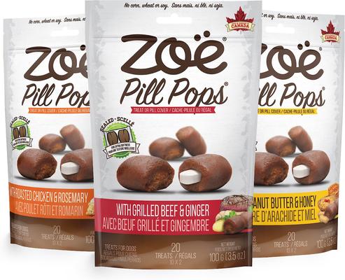 Show full view: Zoe Pill Pop Grilled Beef with Ginger Dog Treats, 3.5-oz bag slide 9 of 10