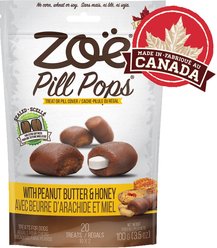 Zoe Pill Pops Peanut Butter with Honey Dog Treats, 3.5-oz bag
