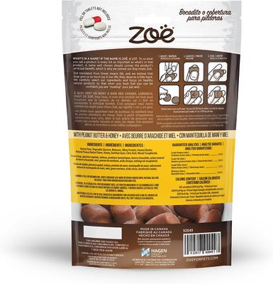 Show full view: Zoe Pill Pops Peanut Butter with Honey Dog Treats, 3.5-oz bag slide 3 of 11
