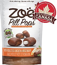 Zoe Pill Pops Roasted Chicken with Rosemary Dog Treats, 3.5-oz bag