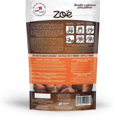 Show full view: Zoe Pill Pops Roasted Chicken with Rosemary Dog Treats, 3.5-oz bag slide 3 of 11