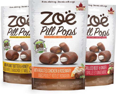 Show full view: Zoe Pill Pops Roasted Chicken with Rosemary Dog Treats, 3.5-oz bag slide 9 of 11
