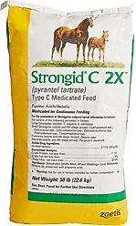 Zoetis Strongid C 2X Pyrantel Tartrate Horse Dewormer, 50-lb bag